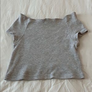 Brandy Melville Cropped Off-the-Shoulder Tee